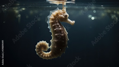 seahorse in the water Generative AI