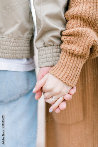 couple holding hands