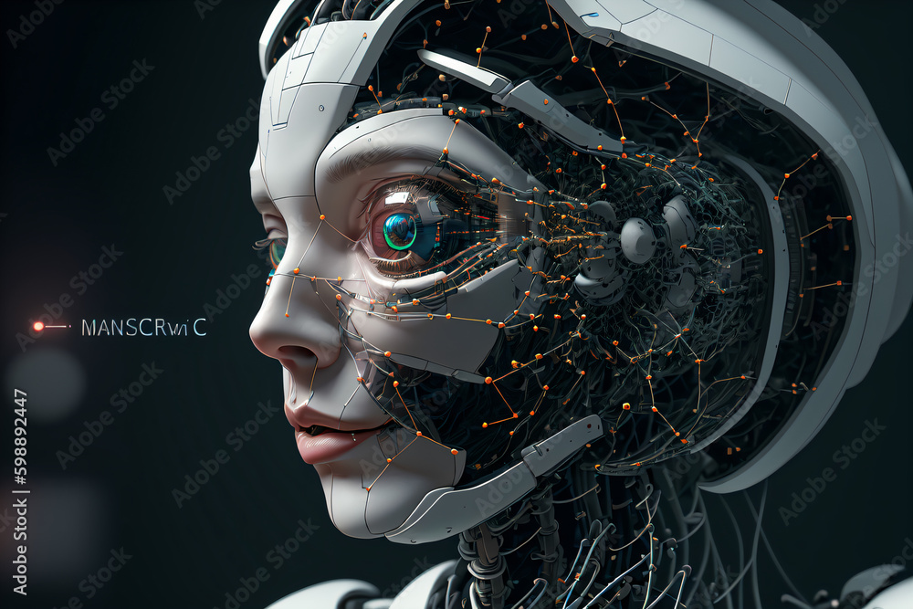 Fototapeta premium portrait of a person with an background ai generative ai