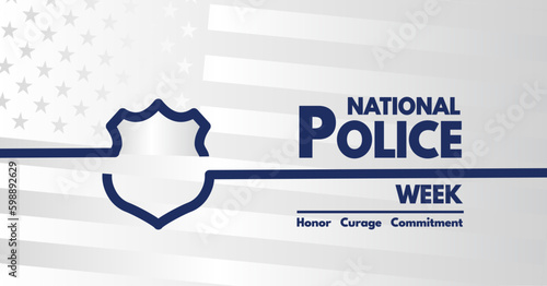 Fototapeta National Police Week banner