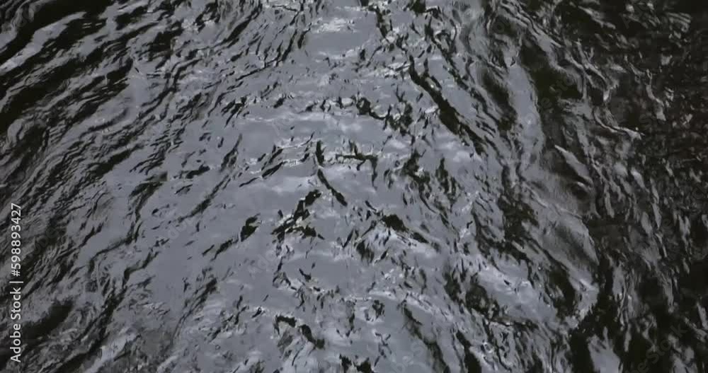 Abstract view from above of surface of flowing river water forming abstract waves background. Abstract view from above of surface of flowing river water forming abstract waves background.