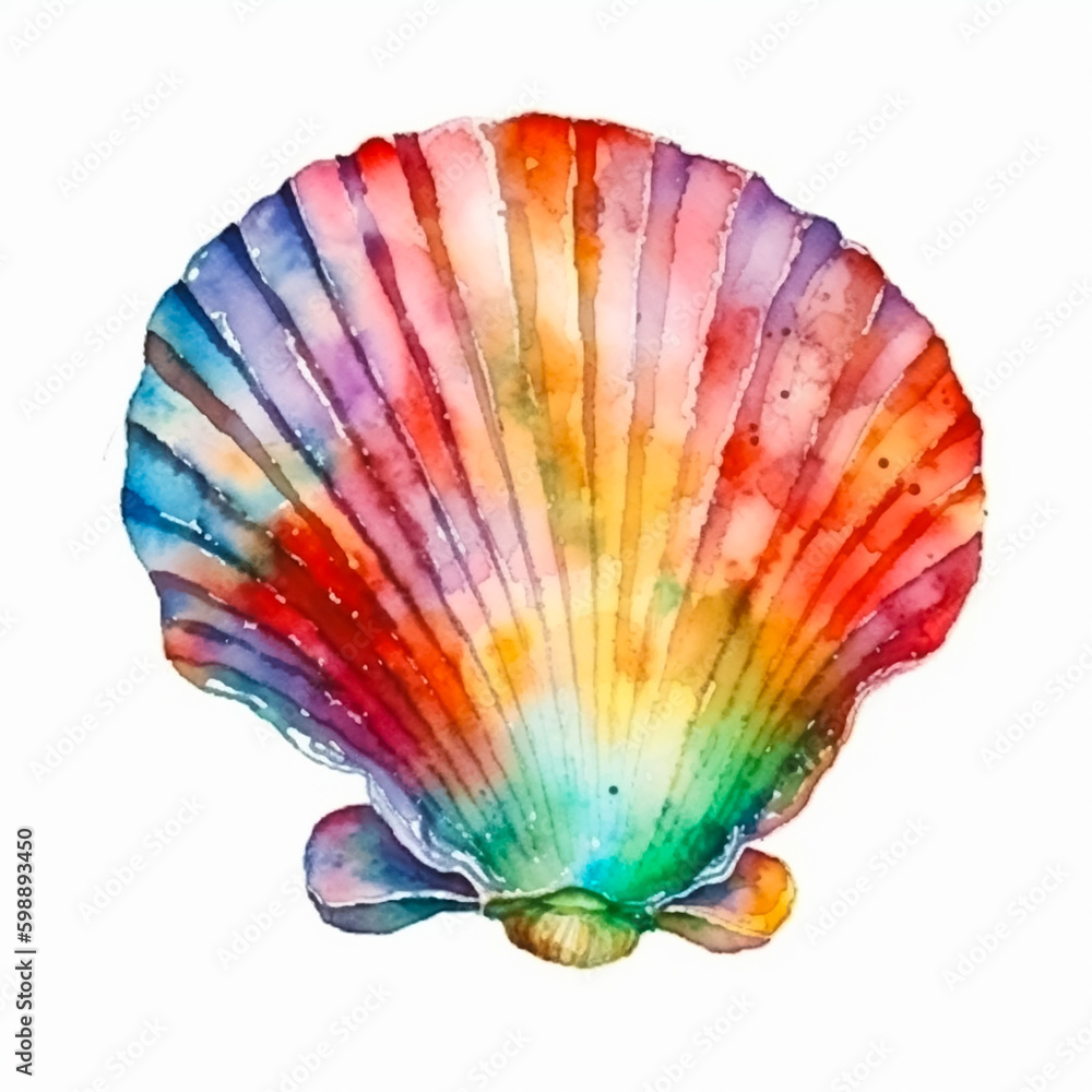 Fototapeta premium seashell on a white background