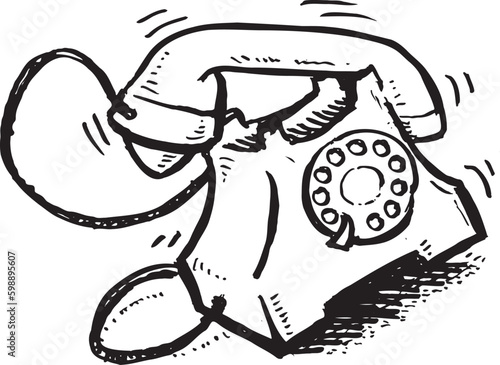 vintage telephone ringing