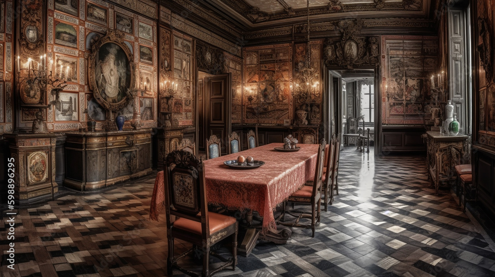 room castle. Generative AI room castle. Generative AI