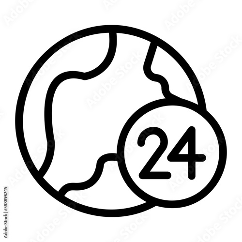 24 hours icon 