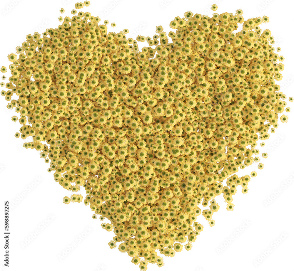 Flower garden in the shape of a heart Flower garden in the shape of a heart