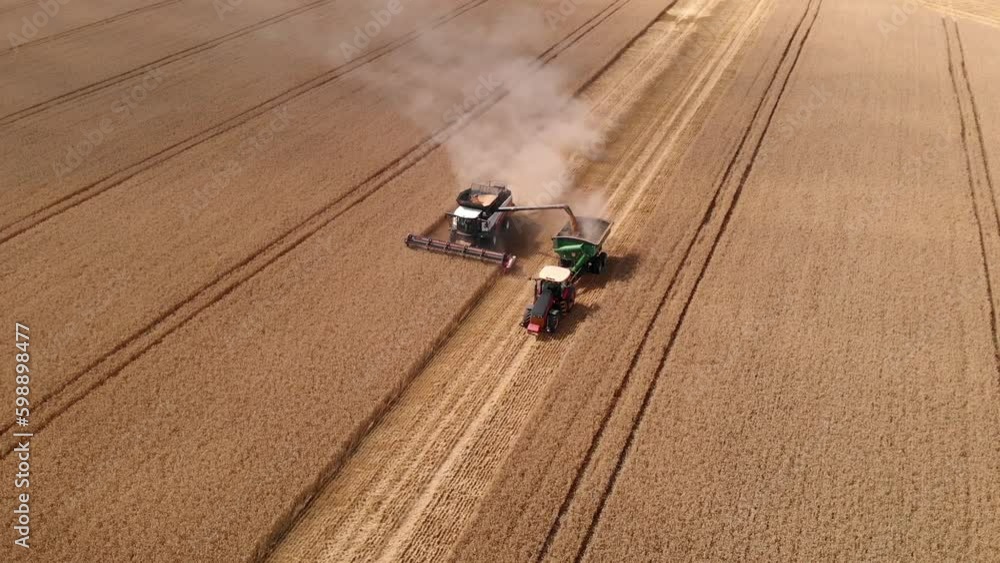 Combine harvester in a field Generative AI Combine harvester in a field Generative AI