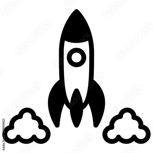 Fototapeta Naklejka Na Ścianę i Meble -  rocket spaceship icon