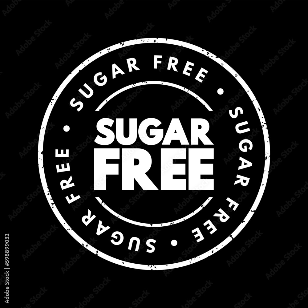 Sugar Free text stamp, concept background