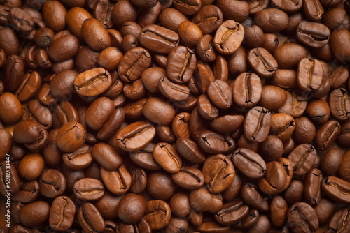 Coffee beans. Generative AI illustration