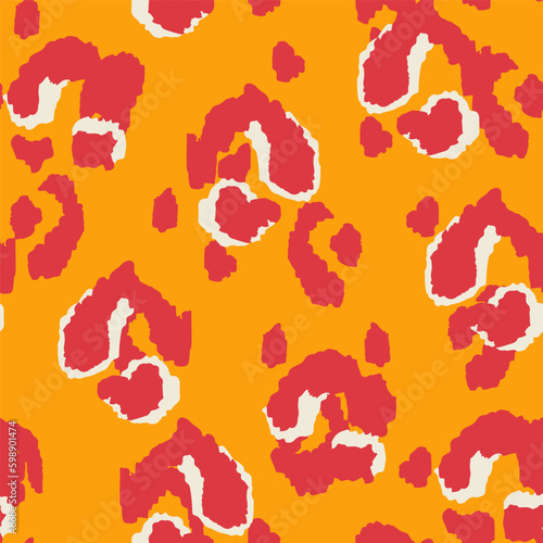 Camouflage Abstract Vector Seamless Pattern. Ink