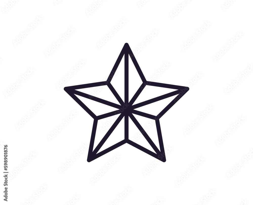 Single line icon of star on isolated white background. High quality editable stroke for mobile apps, web design, websites, online shops etc. Single line icon of star on isolated white background. High quality editable stroke for mobile apps, web design, websites, online shops etc.