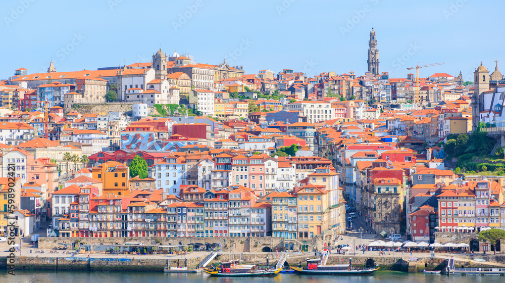 Portugal Old City Skyline on the Douro River- Porto
