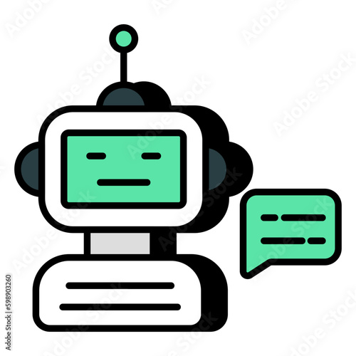 An icon design of chatbot