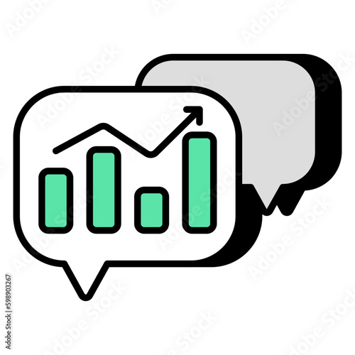 An icon design of analytical chatting
