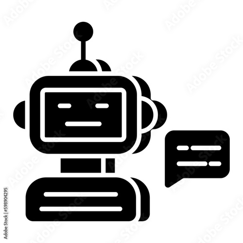 An icon design of chatbot
