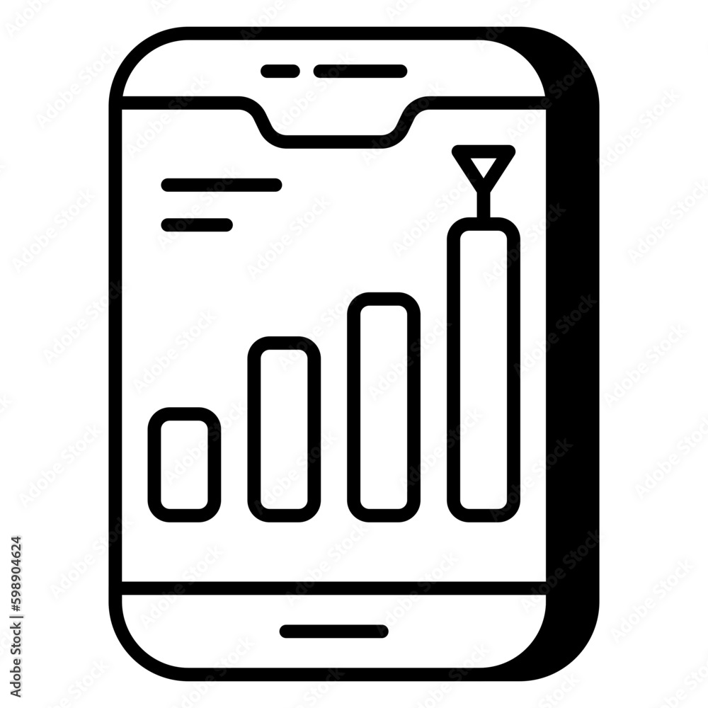 Trendy design icon of mobile signal strength Trendy design icon of mobile signal strength