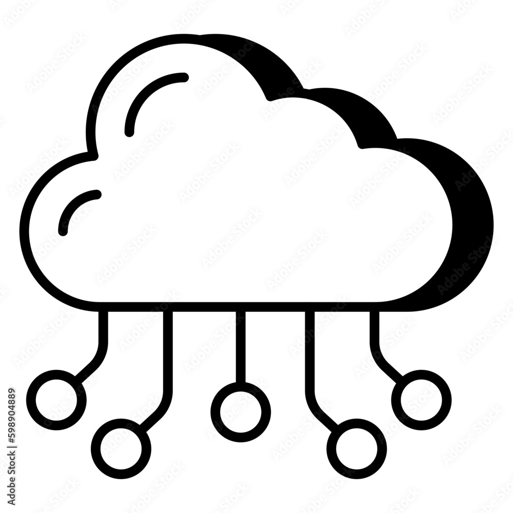 Premium download icon of cloud networking Premium download icon of cloud networking