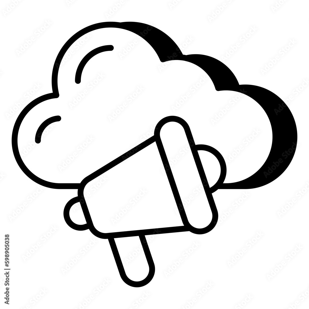 A unique design icon of cloud promotion A unique design icon of cloud promotion
