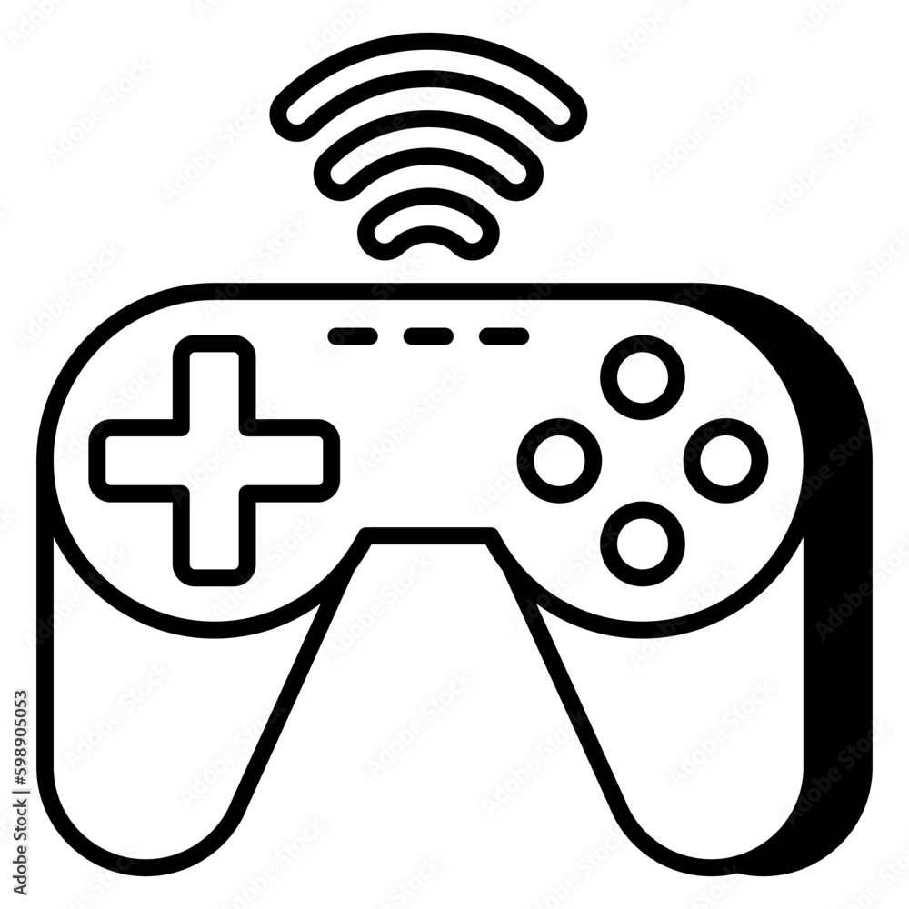 A unique design icon of smart gamepad A unique design icon of smart gamepad