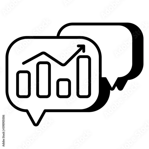 An icon design of analytical chatting