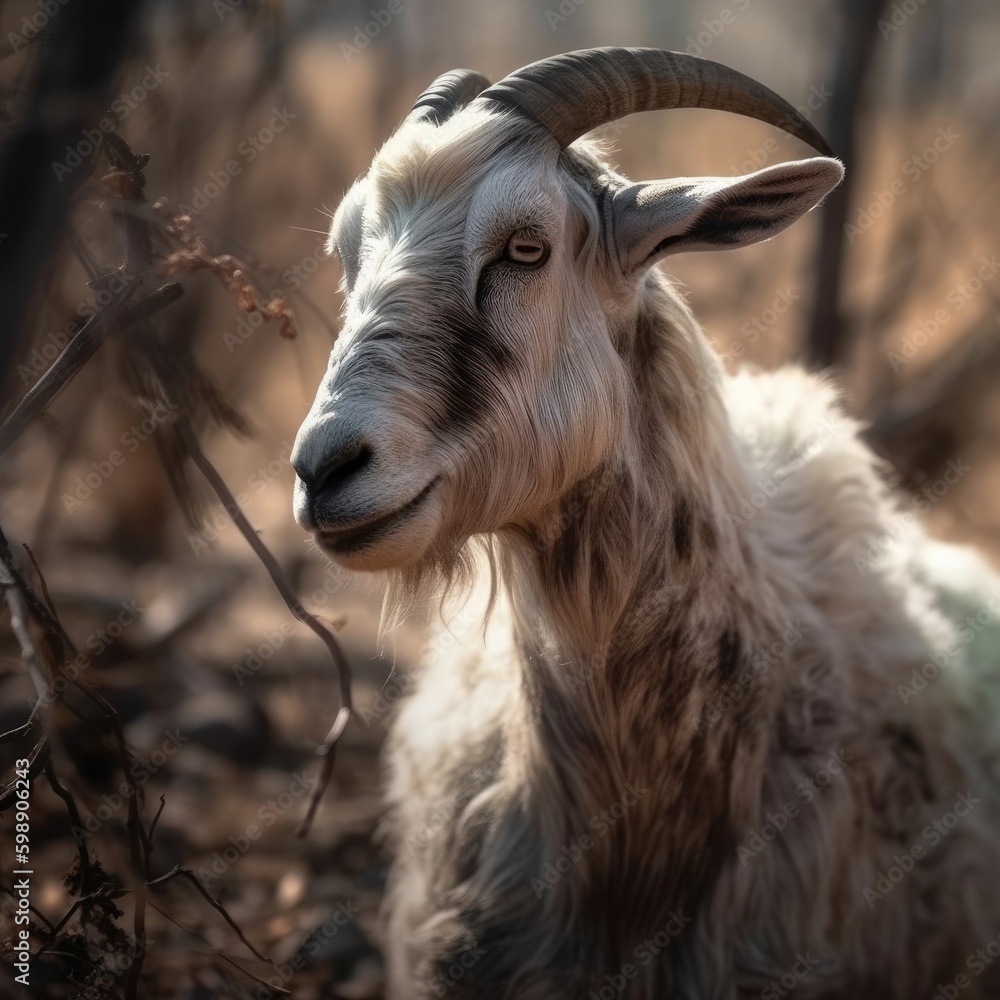 Goat in natural habitat (generative AI) Goat in natural habitat (generative AI)