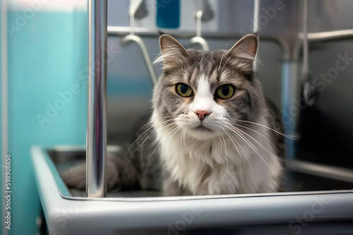 Cat in vet clinic © Olga
