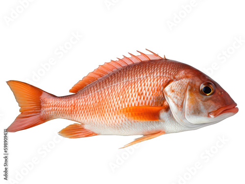 poisson rouge sébaste entier, détouré photo
