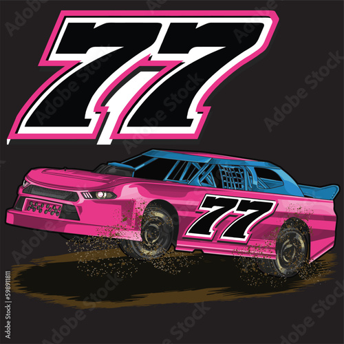 dirt splash racing illustration isolated in black background for poster, t-shirt, graphic design, business element, and card