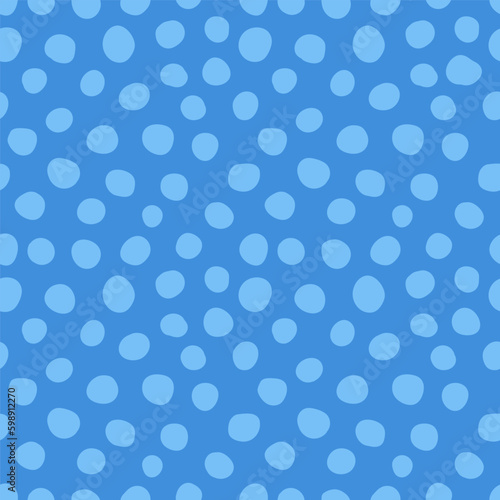Blue seamless pattern with blue spots