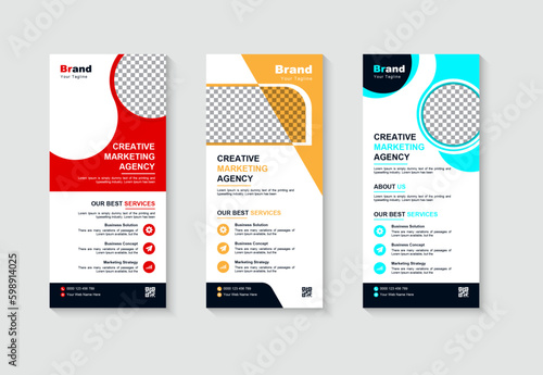 Corporate business event rack card or dl flyer design template