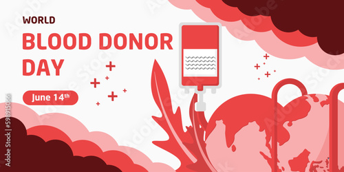 World Blood Donor Day Celebration Banner Design Template suitable for celebration day template design advertising