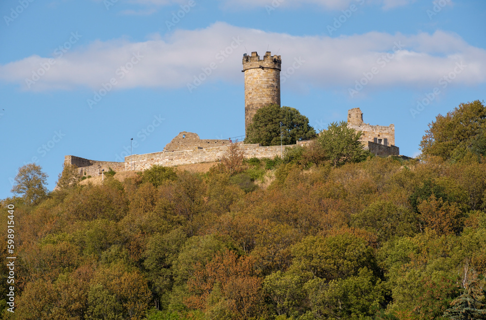 Burgruine Mühlburg, Drei Gleichen, bei Mühlberg, Thüringen, Deutschland Burgruine Mühlburg, Drei Gleichen, bei Mühlberg, Thüringen, Deutschland