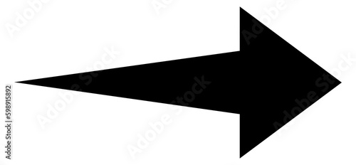 Straight pointed arrow icon. Black arrow pointing to the right. Black direction pointer