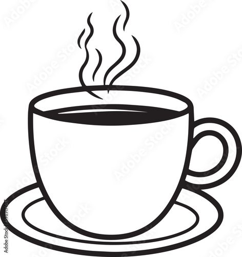 Coffee cup icon Vector illustration, SVG