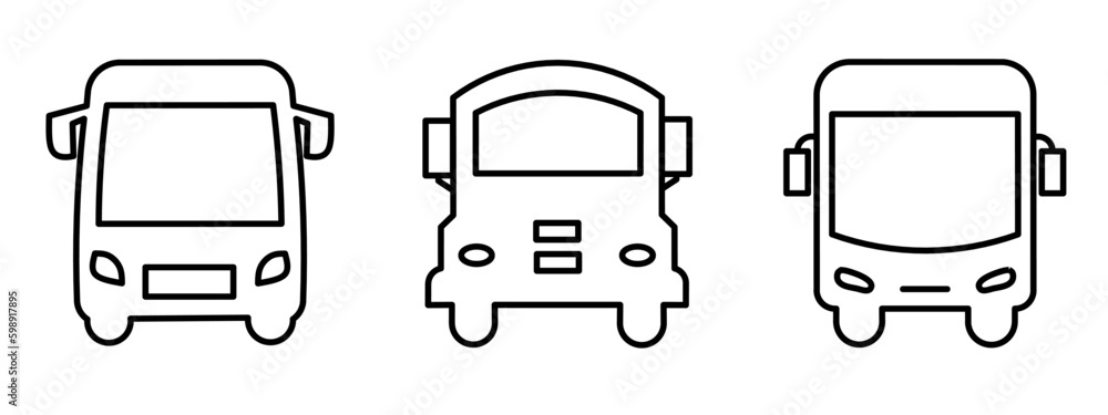 Bus icon simple illustration. Bus icon set. Illustration for business. Stock vector. Bus icon simple illustration. Bus icon set. Illustration for business. Stock vector.