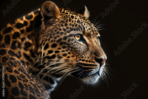 close up of leopard