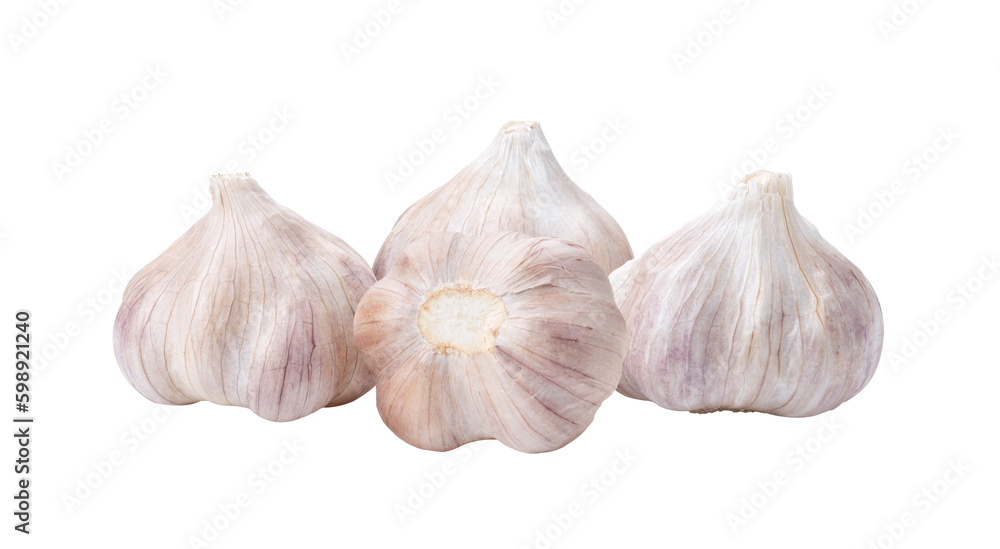Obraz premium Garlic isolated on transparent png