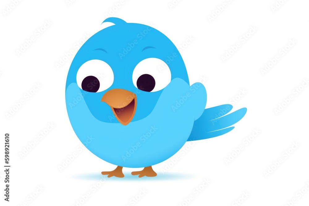 blue bird,Cute blue bird cartoon ai generative blue bird,Cute blue bird cartoon ai generative