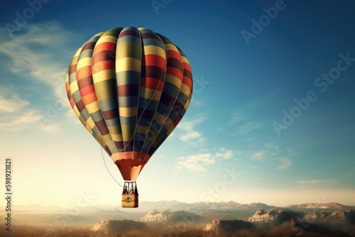 hot air balloon in the sky  ai genrative