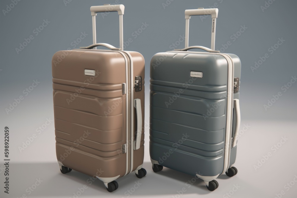 suitcase with luggage, ai generative suitcase with luggage, ai generative