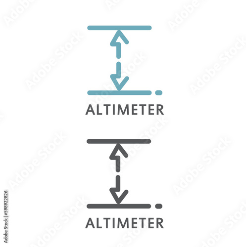 Altimeter feature - vector, information, sign, icon.