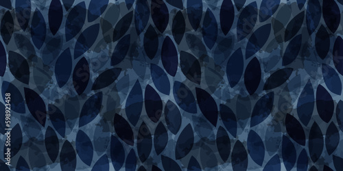 Watercolor leaves seamless vector pattern. leaves background, textured jungle print