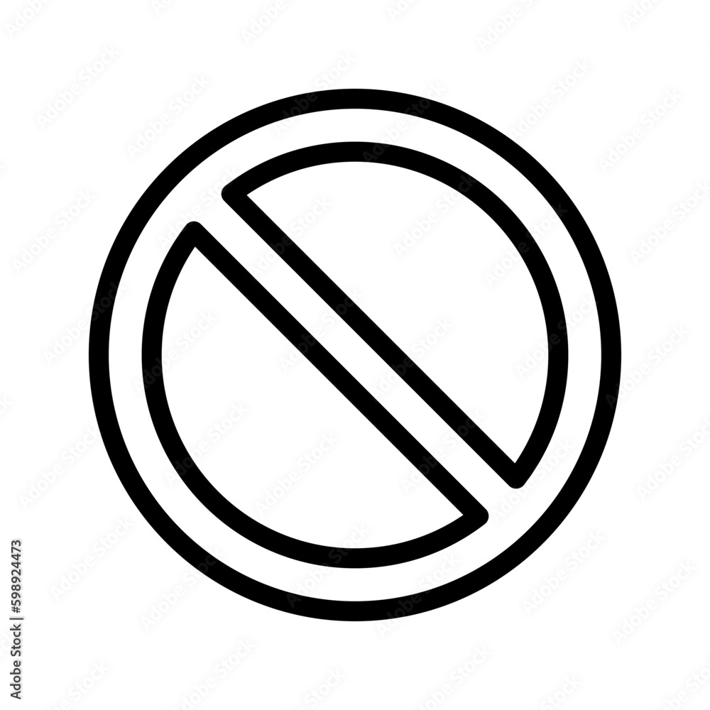 No sign icon. sign for mobile concept and web design. vector illustration No sign icon. sign for mobile concept and web design. vector illustration