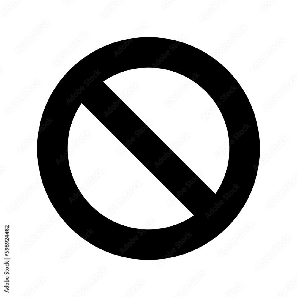 No sign icon. sign for mobile concept and web design. vector illustration No sign icon. sign for mobile concept and web design. vector illustration