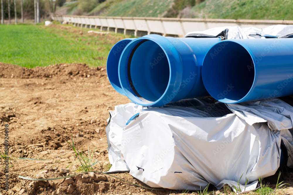 pvc pipes to canalitation of water in agricultural towns to improve the