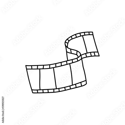 hand drawn doodle film strip illustration vector