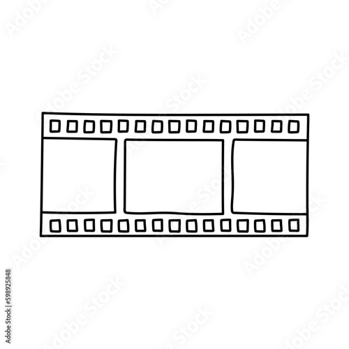hand drawn doodle film strip illustration vector