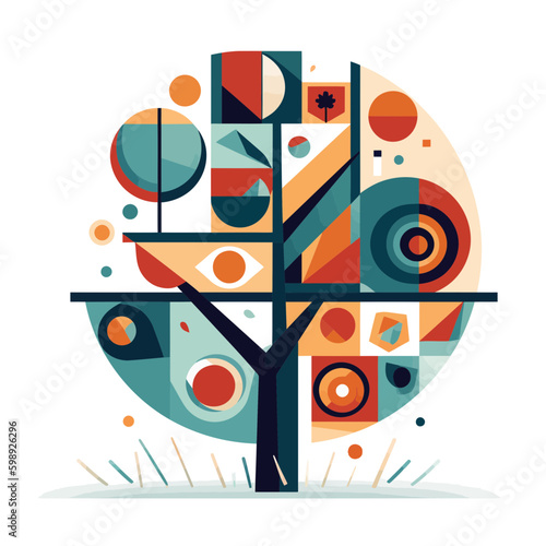 Cubist Logo Icon tree