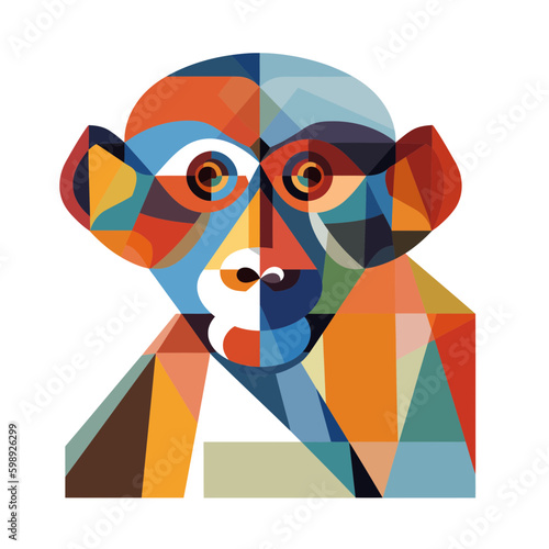 Cubist Logo Icon monkey